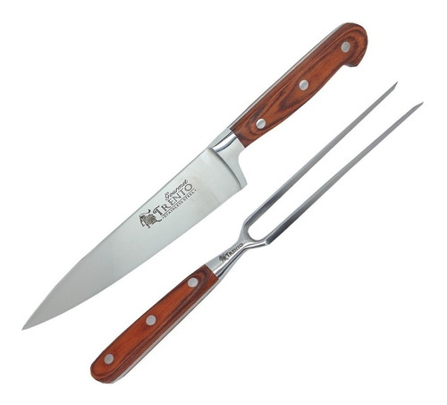 Set Cuchillo Y Trinche Para Asado Trento Ideal Regalo