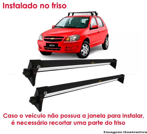  Rack De Teto Bagageiro Aço Chevrolet Celta 2013 2 E 4 Porta