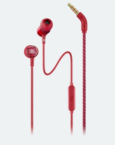 Auriculares Jbl Live 100 Drivers 8mm Rojos Color Rojo