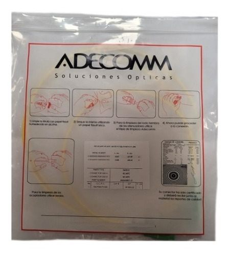 Adecomm Patchcord Fo Monomodo Simplex Sc/apc-sc/apc