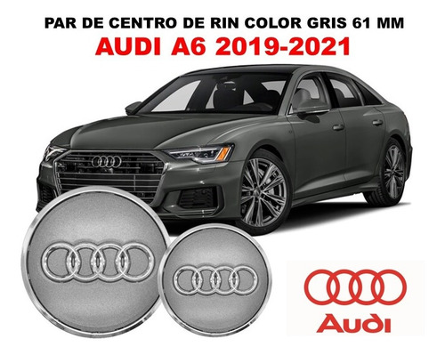 Par De Centros De Rin Audi A6  2019-2021 61 Mm