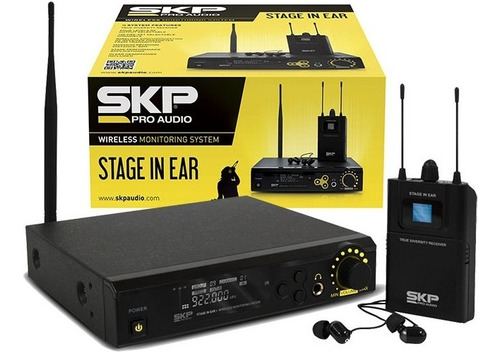 Monitor De Estúdio Skp Stage In Ear Monitor System 102050100mw Preto