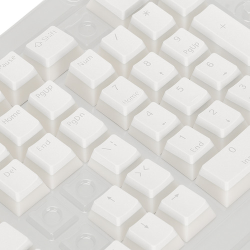 Teclas Blancas Y Translúcidas, Pbt, Diseño Alto Y Bajo, Dobl