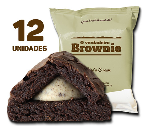 12 Brownies De Cookies N'cream - O Verdadeiro Brownie