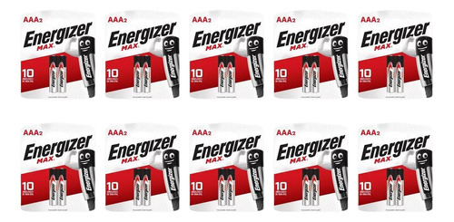 10 Blister Baterías Energizer Aaa Alcalina Triple A 20 Total