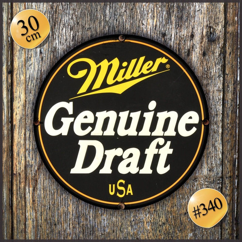 Imagen 1 de 2 de #340 - Cuadro Decorativo Vintage / Miller Beer Cartel Retro