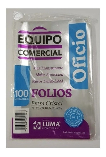 Folios Luma Equipo Comercial Oficio X100 Unidades 