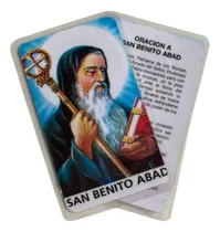 Comprar Estampa Plastificada San Benito Abad Oracion X 10 Pai Joao