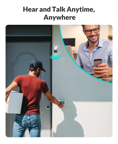 Cámaras De Seguridad Inalámbricas Para Exteriores, 2.5k 4mp