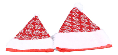 Set De 2 Sombreros Navideños Decorativos Rojos Y Blancos