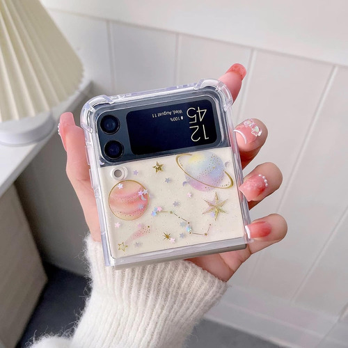Planeta Purpurina Para Samsung Galaxy Z Flip 4/z3 Fundas