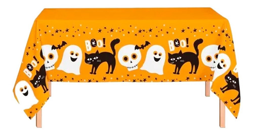 Mantel Plastico Halloween Boo 180 Cm X 130 Cm Cotillon