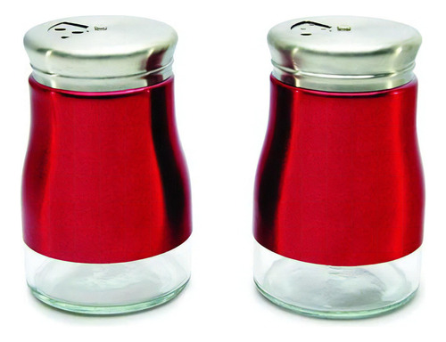 Saleiro/piment Inox Vermelho 2 Peças-slro-008vm