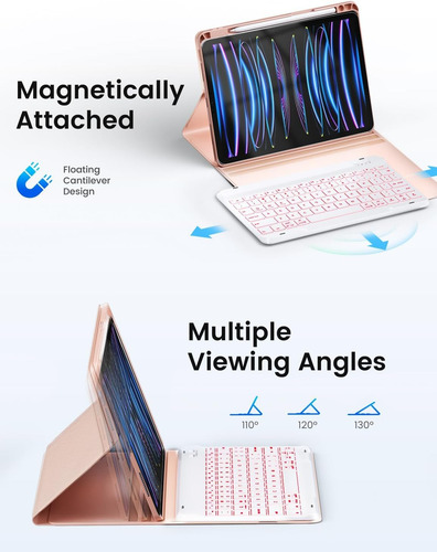 Funda Oyeeice Para iPad Pro 12.9 Con Teclado (6ª, 5ª Generac