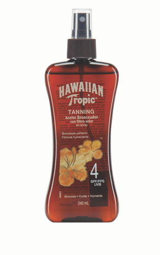 Imagen 1 de 8 de Bronceador Hawaiian Tropic Tanning Oil Fps4 X 240 Ml