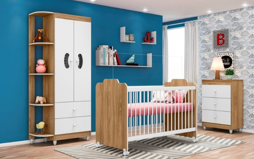 Dormitório Infantil Ternura Nature/branco - Peternella