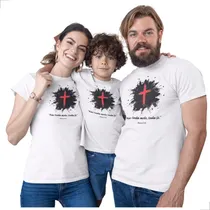 Comprar Kit Camisetas Pai, Mãe, Filho Camisa Tshirt Top - 3 Unidades