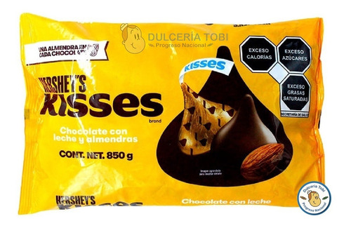 Chocolates Kisses De Hershey's Leche Y Almendras 850g.