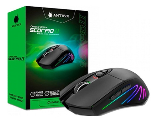 Mouse Gamer Wireless Antryx Scorpio Ii Rgb 10000 Dpi Color Negro