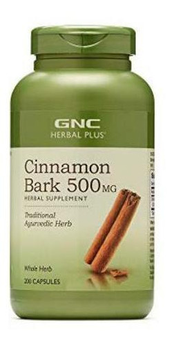 Gnc Hierbas Más Corteza De Canela 500mg, 200 Cápsulas, Hier