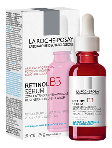 Sérum Serum Antiarrugas Retinol B3 30 Ml La Roche-Posay noche para piel todo tipo de piel incluso sensible de 30mL 30g 30 mas  años