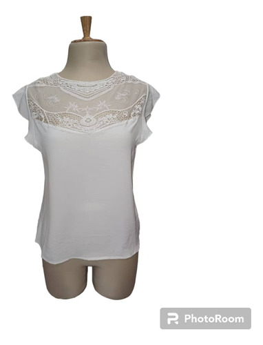 Blusa Casual De Dama Con Encajes Sl8469