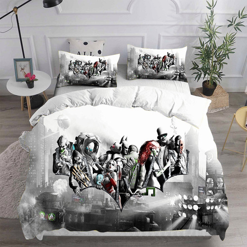 Juego De Ropa De Cama Batman Bruce Wayne Funda De Almohada A