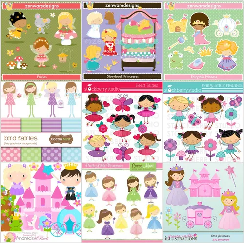 comprar  Kit Imprimible 3x1 Princesas Y Hadas Fondo Imagen #1423