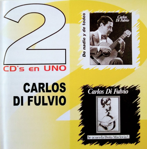 Carlos Di Fulvio Cd Nuevo 2 Cd's En Uno 20 Grandes Éxitos !!