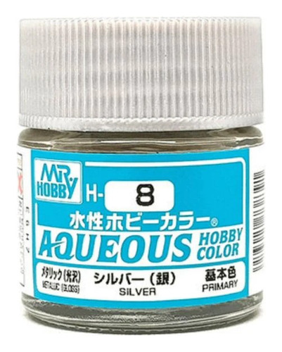 Mr Hobby Aqueous Color H8 Plata Silver Metalizado Brillante