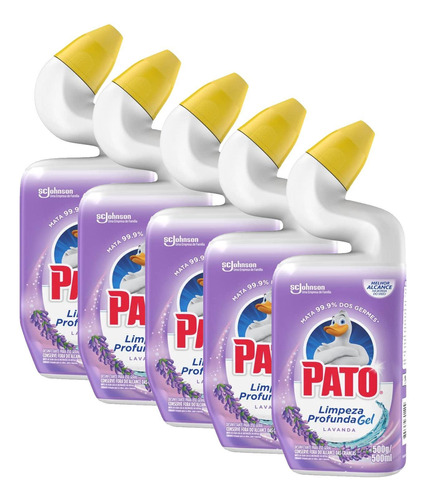 Desinfetante Pato Lavanda Limpeza Profunda Kit 5