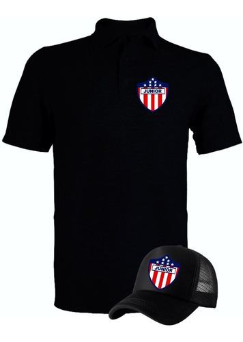 Camiseta Tipo Polo Junior Barranquilla Futbol Obsequio Gorra