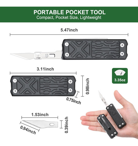 Kit De Navajas Multiusos Nextool Pocket Tool E1 Con Brocas