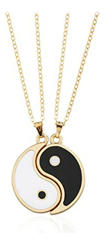 Cadena, Collar Para Hombr Yin Yang Puzzle Pareja Cadenas Col