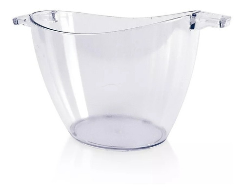 Champanheira Balde De Gelo Com Alça De Acrilico Cristal 5l Cor Transparente