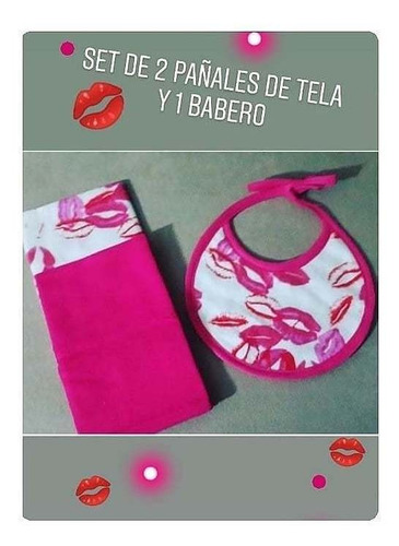 Set De Regalo Juego De 2 Pañales De Tela Y Babero