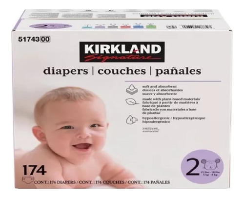 Caja De Pañal Kirkland Signature Etapa 2 Unisex