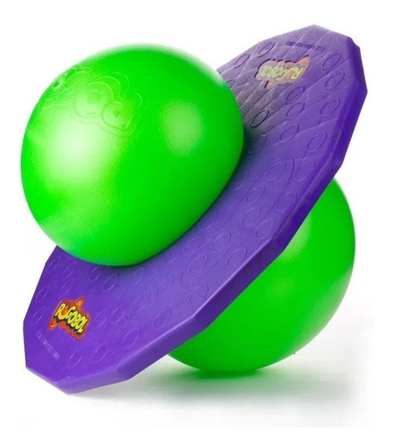 Brinquedo Pogobol Pula Pula Clássico Roxo E Verde Estrela Forma Bola
