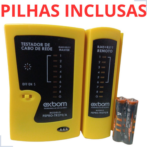 Kit Teste Cabo Rede + Alicate Crimpar Rj45 Ez + 100 Conector