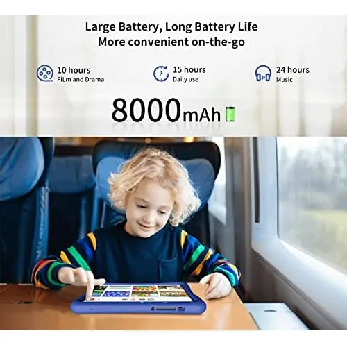 Tablet Niños De 10 Pulgadas Android 12, 4gb De Ram Y 6...