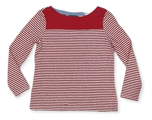 Playera Brooks Brothers De Mujer Talla Grande Roja Con Azul