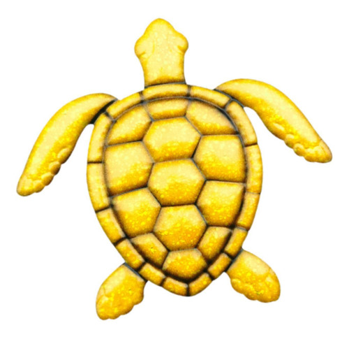 Tartaruga De Ferro Arte Da Parede De Arte Pendurada Amarelo