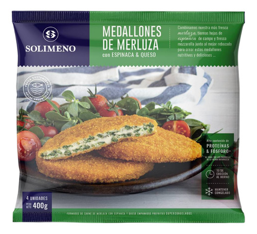 Solimeno Medallones Merluza Rellenos Caja 12x400g ,solo Flex