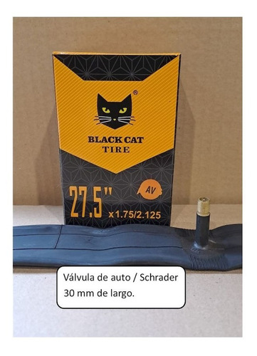 Imagen 2 de 7 de Camara Para Bicicletas Aro 27.5 Valvula De Auto / Schrader