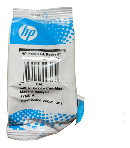 Original Hp Ink Cartucho Impresora Tinta 67 Tricolor Sc /1pz