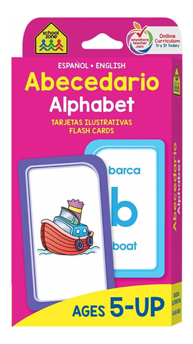 Juego De Cartas Alfabeto Español Ingles Abecedario Colores