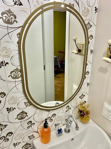 Imagem 5 de 8 de Espelho Decorativo Lavabo Banheiro Vidro Cristal - Fábrica