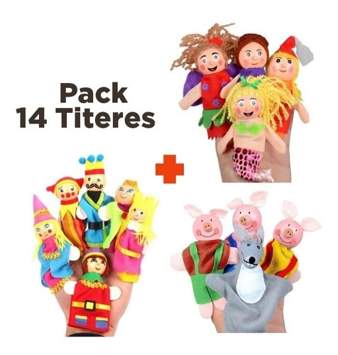 Titeres Infantiles Para Cuentos Juguete Didactico 14 Piezas