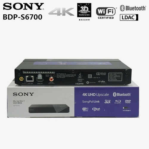 Dvd Cd Player Blu Ray Sony Bdp 6700 Bluetooth 3d 4k Uhd Hdmi