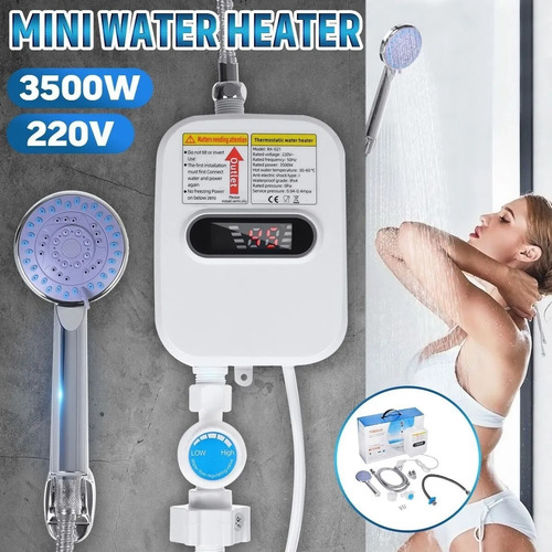 Imagen 3 de 6 de Llave Agua Caliente Eléctrico 220v Ducha Calentador Grifo
